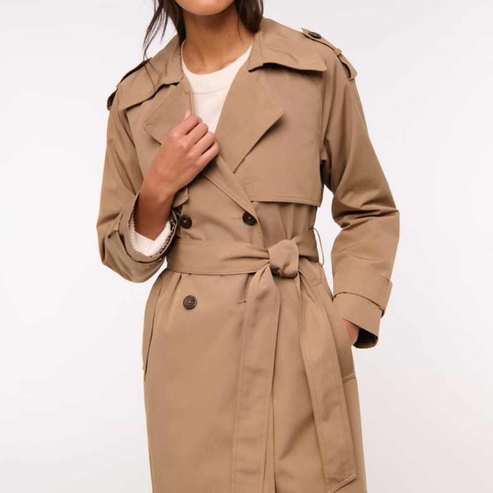 Abercrombie Sueded Trench Coat